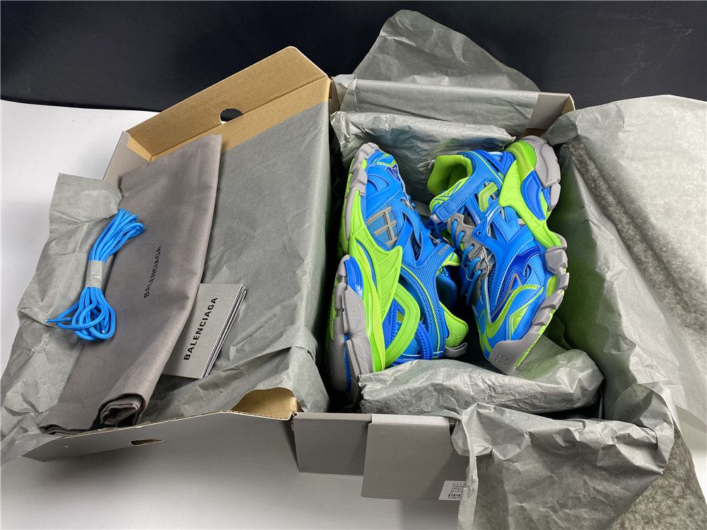 BLG Track Trainers Green Blue